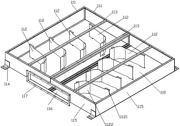 Air chamber for baking oven and baking oven