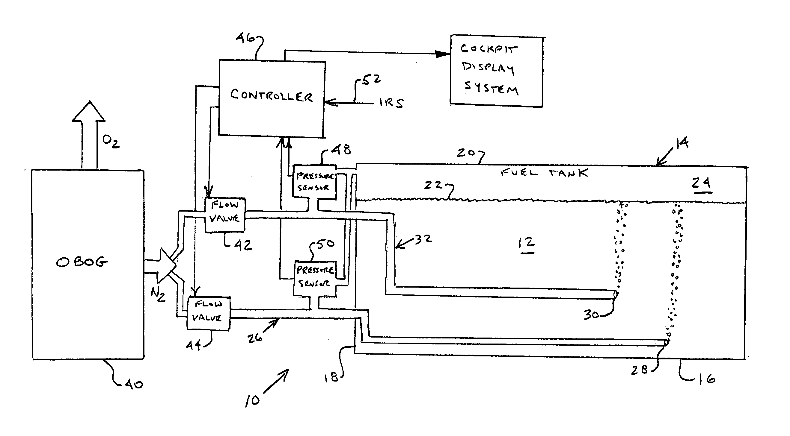 Pressure-based aircraft fuel capacity monitoring system and method