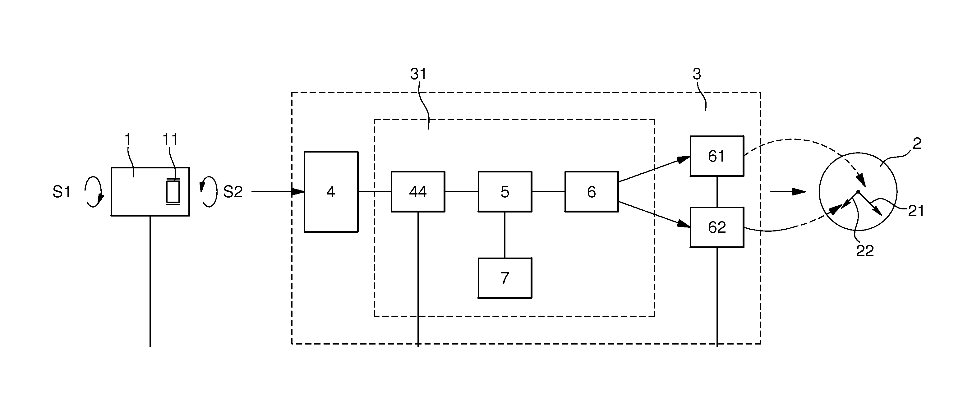 Method and device for obtaining a continuous movement of a display means