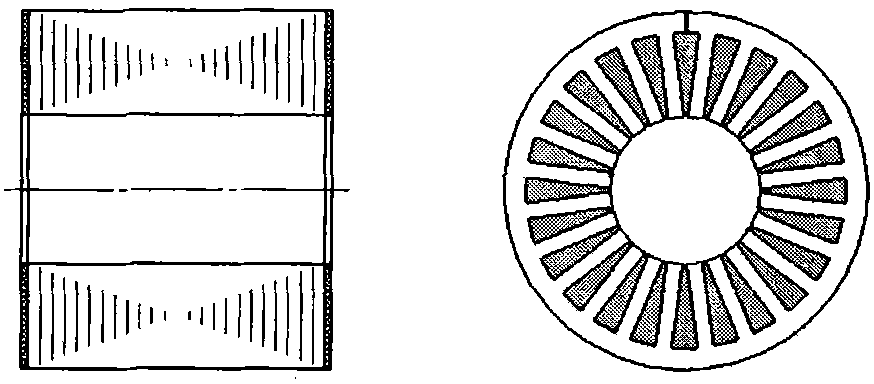 Adhesive filling and grinding processing method for stator-rotor iron core component of motor