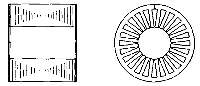 Adhesive filling and grinding processing method for stator-rotor iron core component of motor