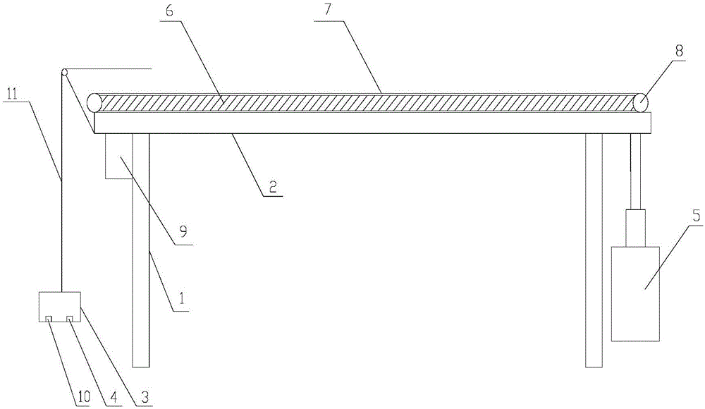 Automatic bed capable of preventing flooring of traction weight