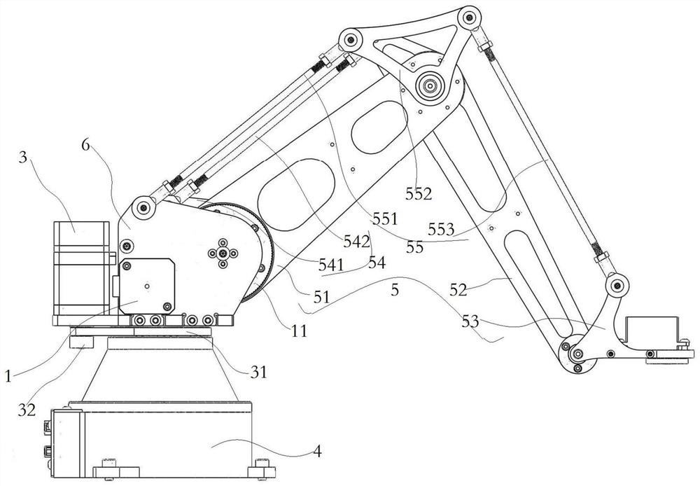 Synchronous belt transmission high-transmission-efficiency mechanical arm