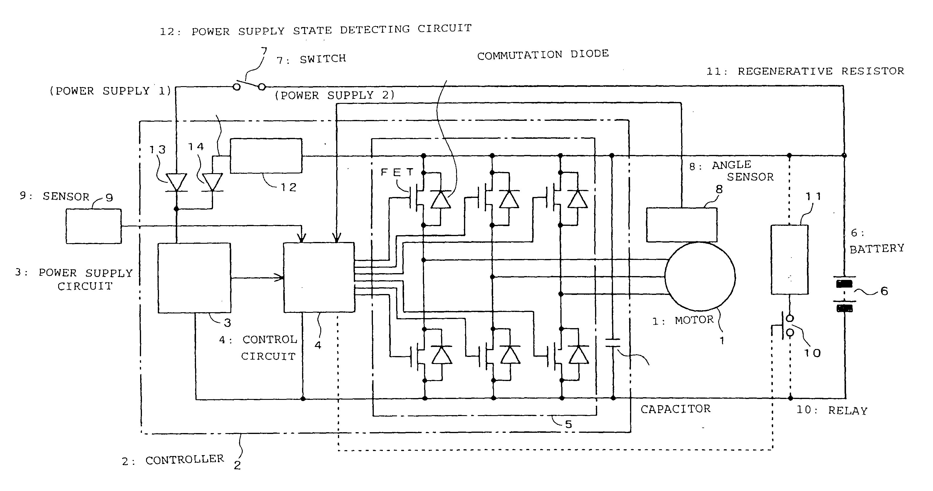 Power supply apparatus in electric vehicle