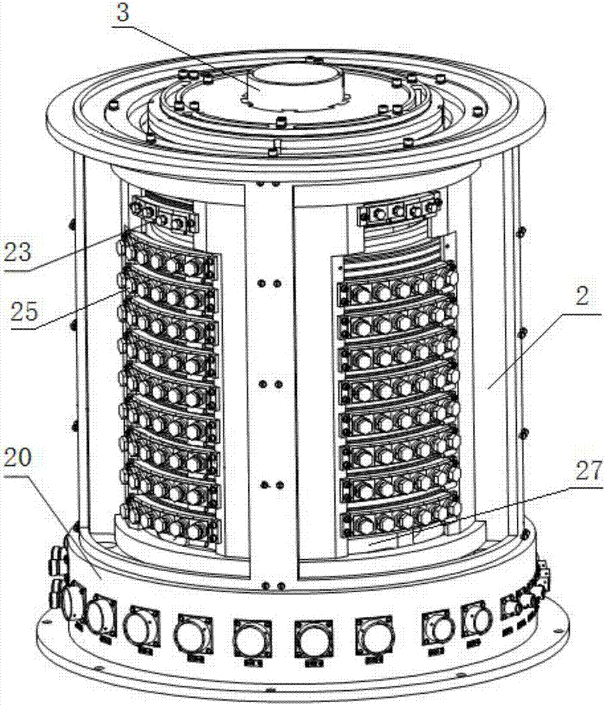 Collector ring with double nested structure