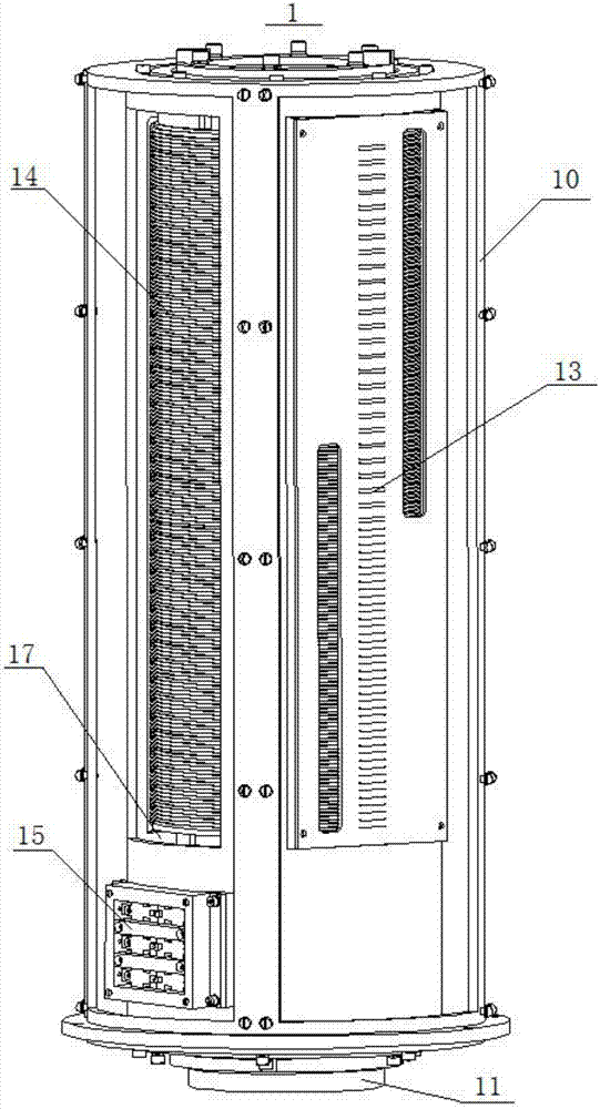 Collector ring with double nested structure