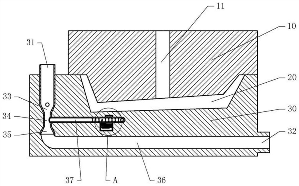 Injection mold for easy cooling