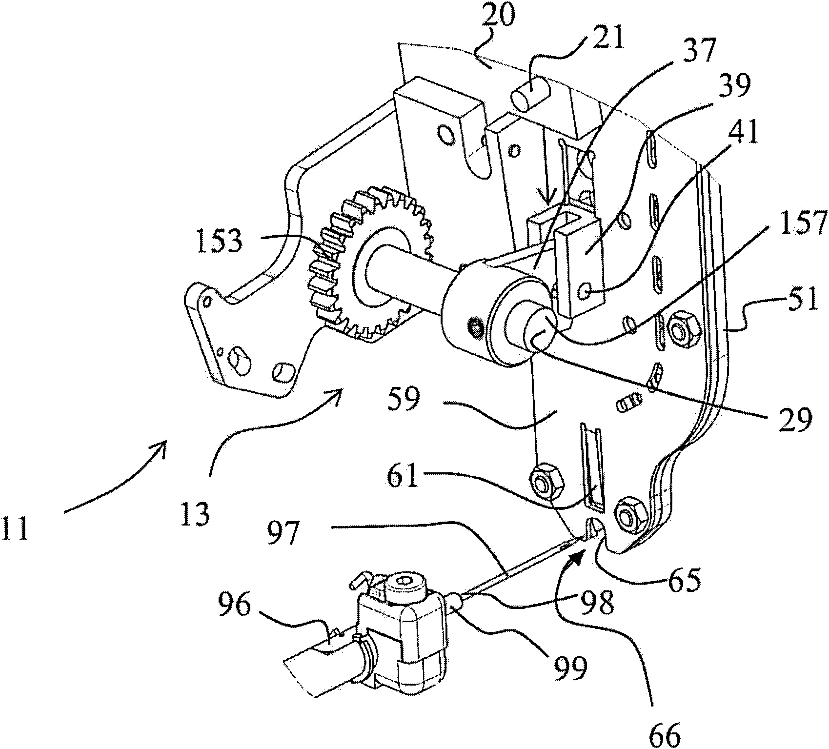 Single-piece feeding device, embroidering, sewing or quilting machine comprising the device, and method for embroidering on a single-piece