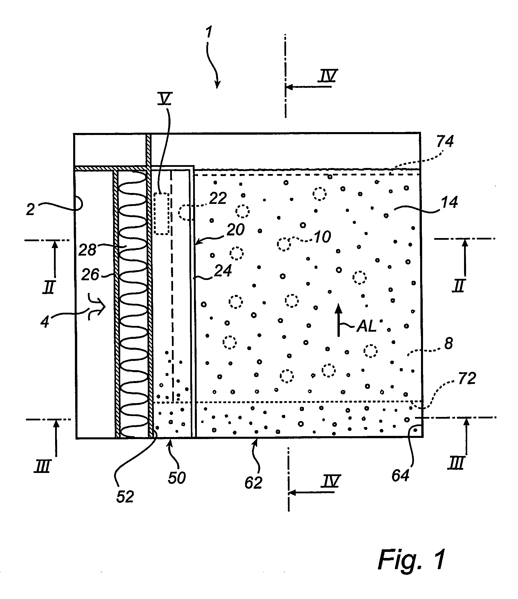 Method and device for separating sulphur dioxide from a gas