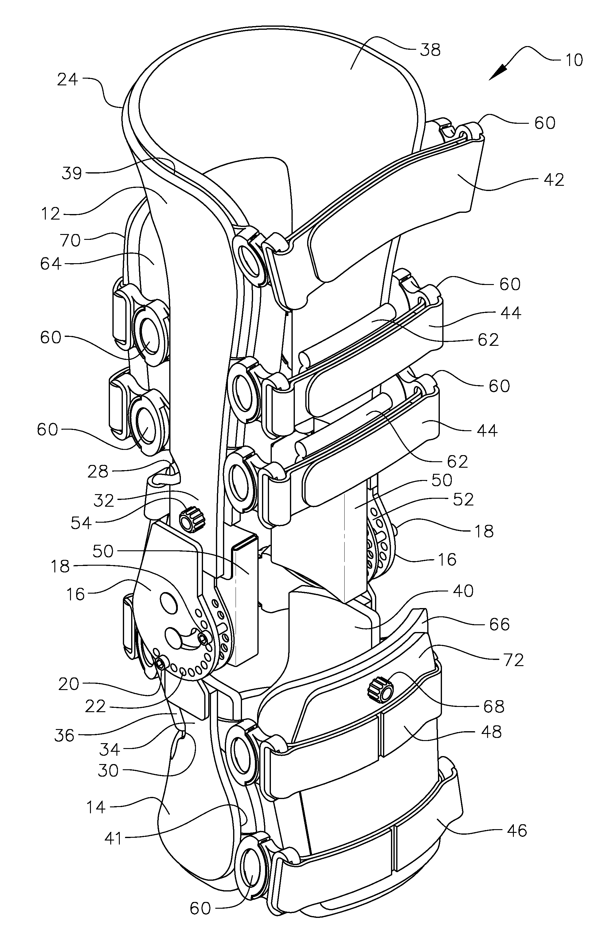 Orthotic device for treating knee flexion contracture