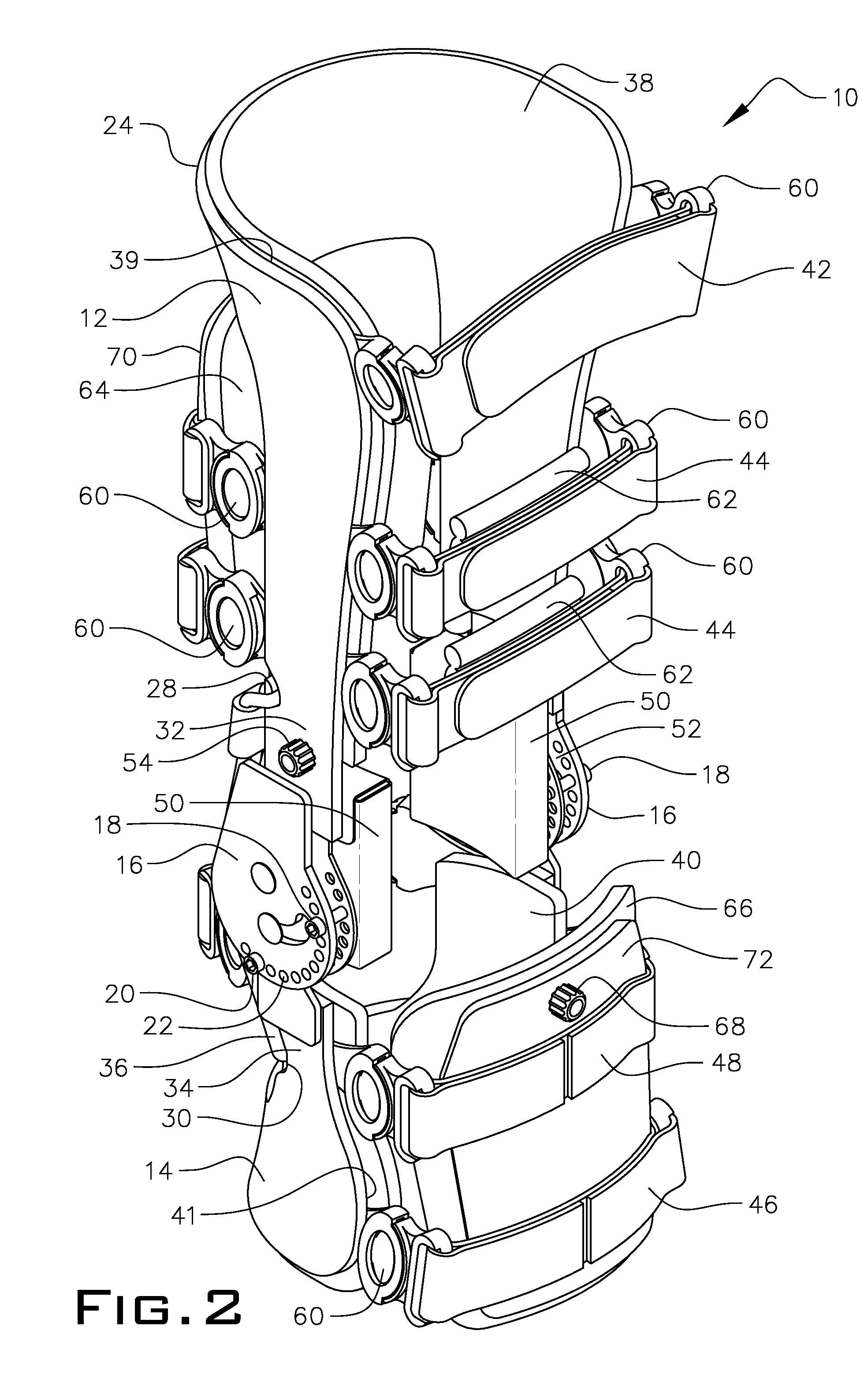 Orthotic device for treating knee flexion contracture