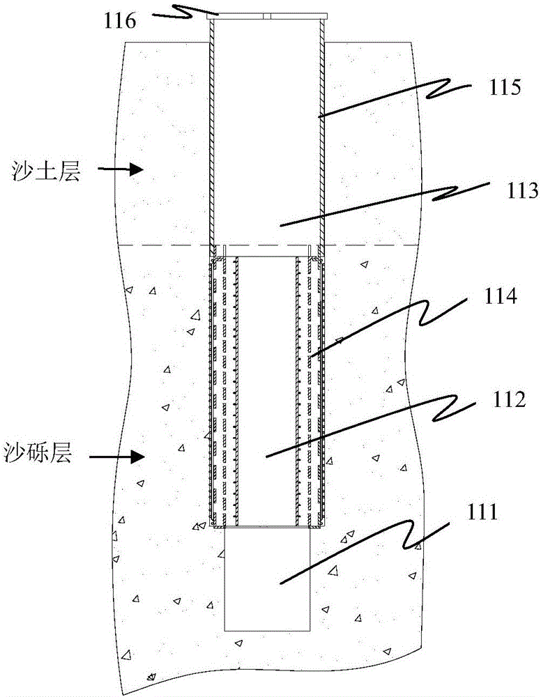 Geothermal utilization system of areas adjacent to control flood dyke