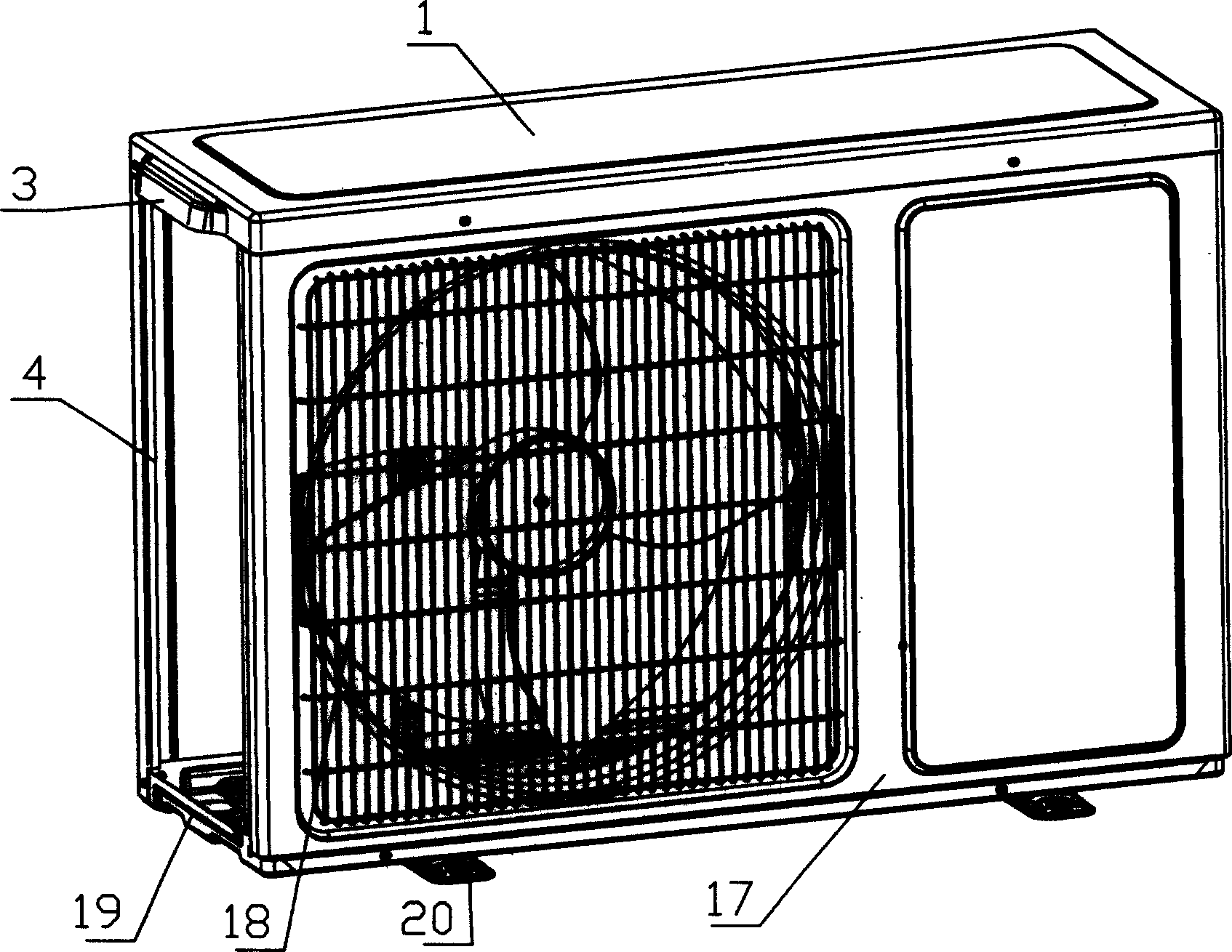 Miniaturized outdoor unit of split type air conditioner