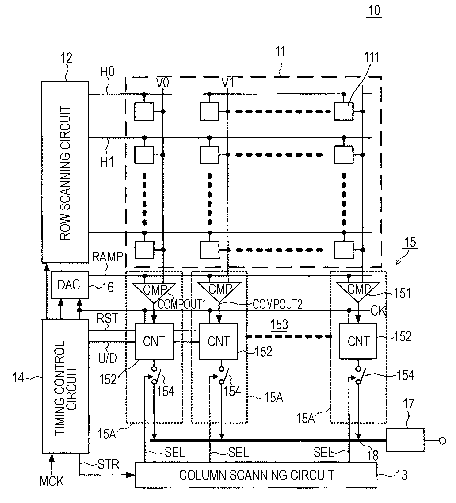 A/d conversion circuit, solid-state image sensor, and camera system