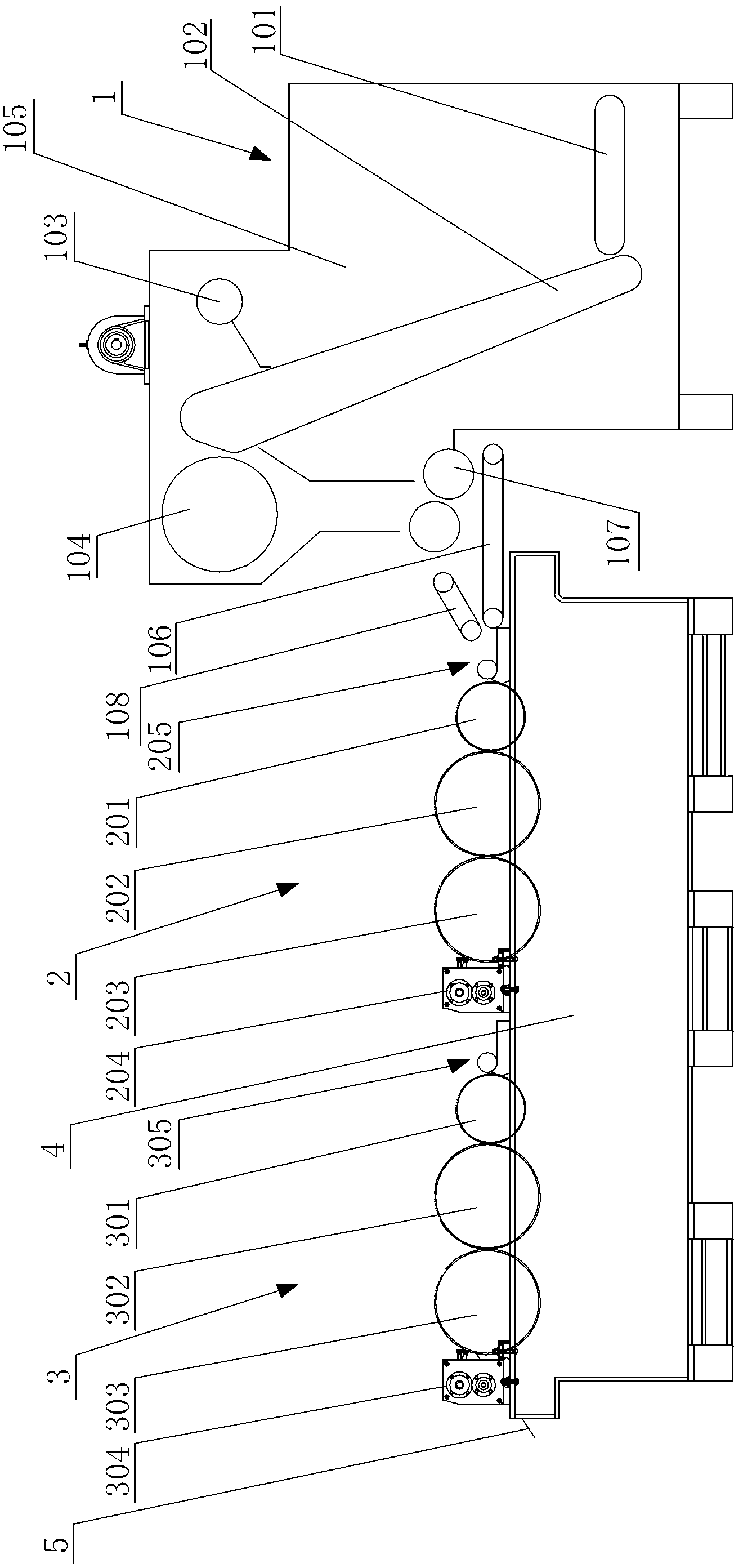 Double-throwing-coarse cashmere carding machine