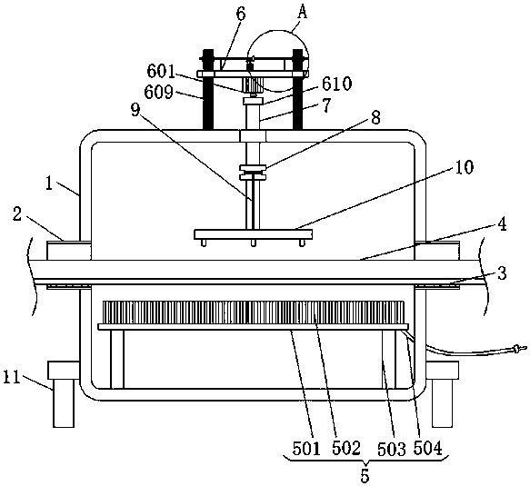 Tobacco drying device based on spiral stir-frying