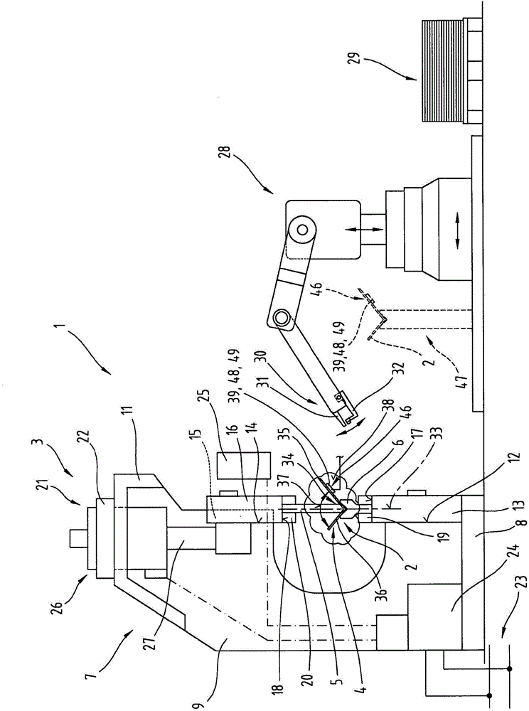 Bending press having an angle-measuring device and method for determining the bending angle