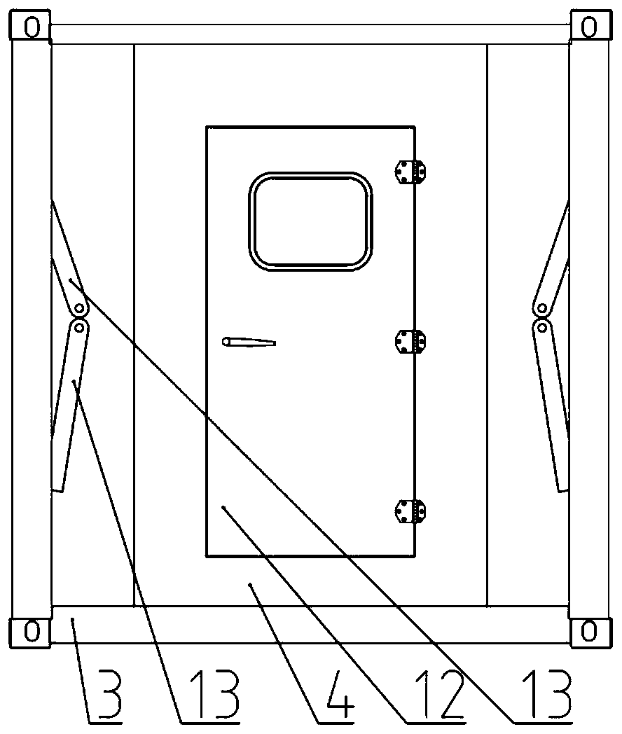 One-expanded-into-six expansion square cabin