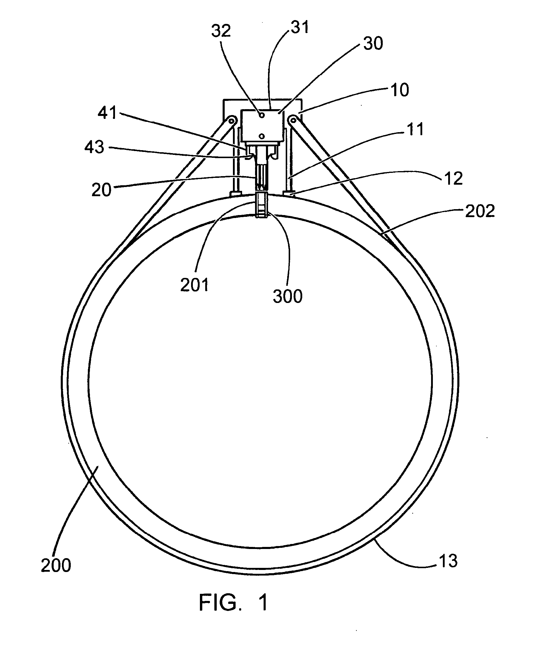 External tube extraction device with a cylindrical collapsing wedge