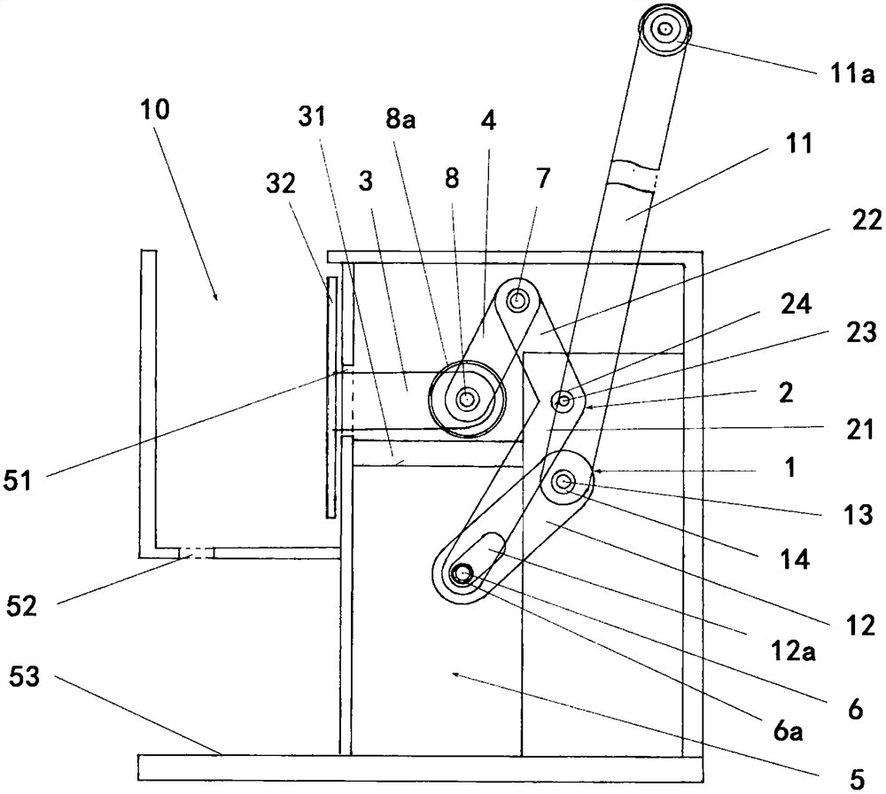 Lever labor-saving squeezing device and juicer