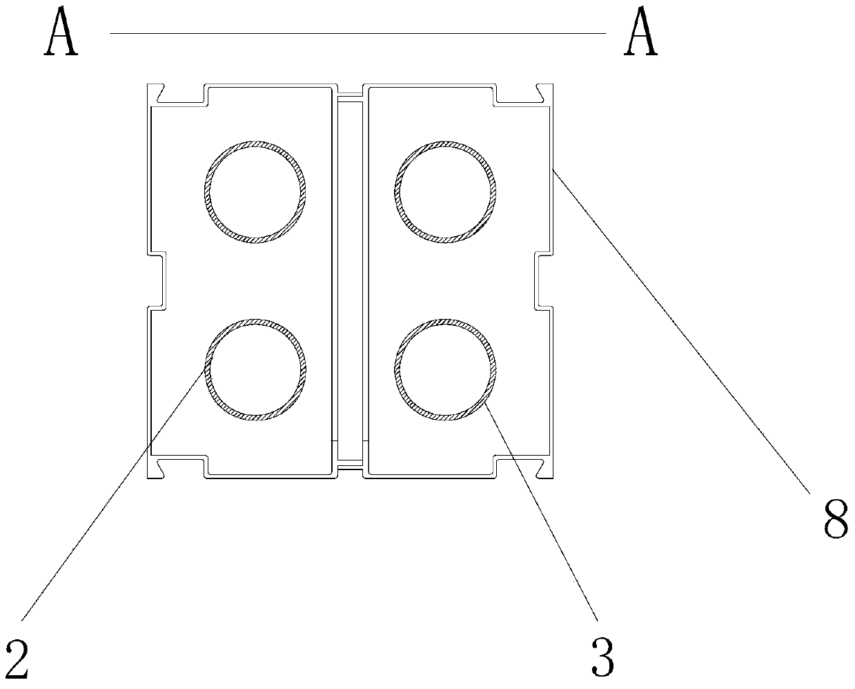 Novel wind generating set bus duct