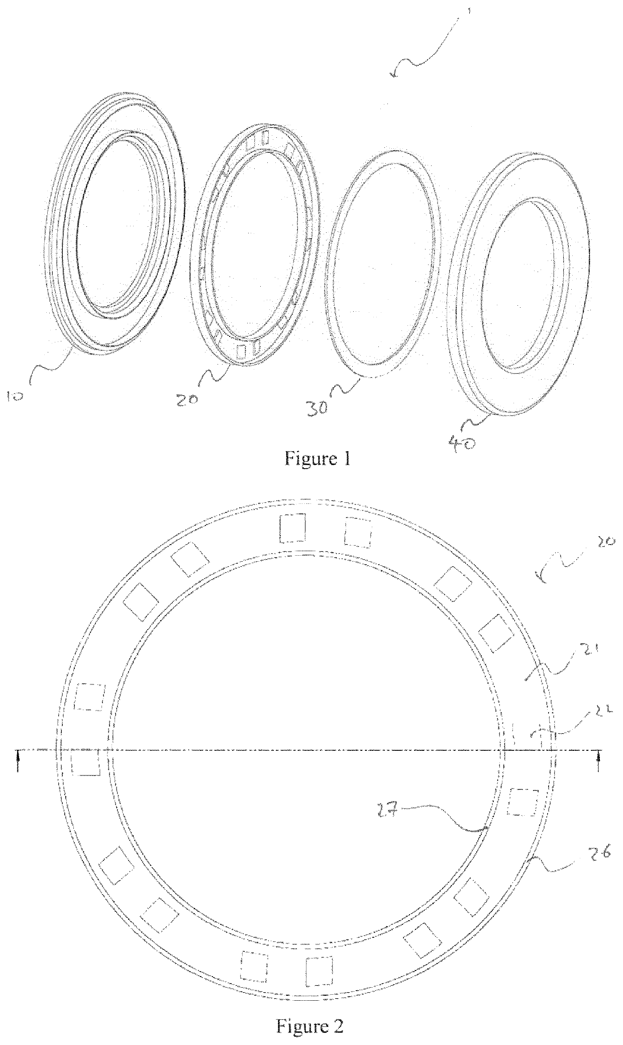 Medium distribution assembly and a vehicle design element including such an assembly