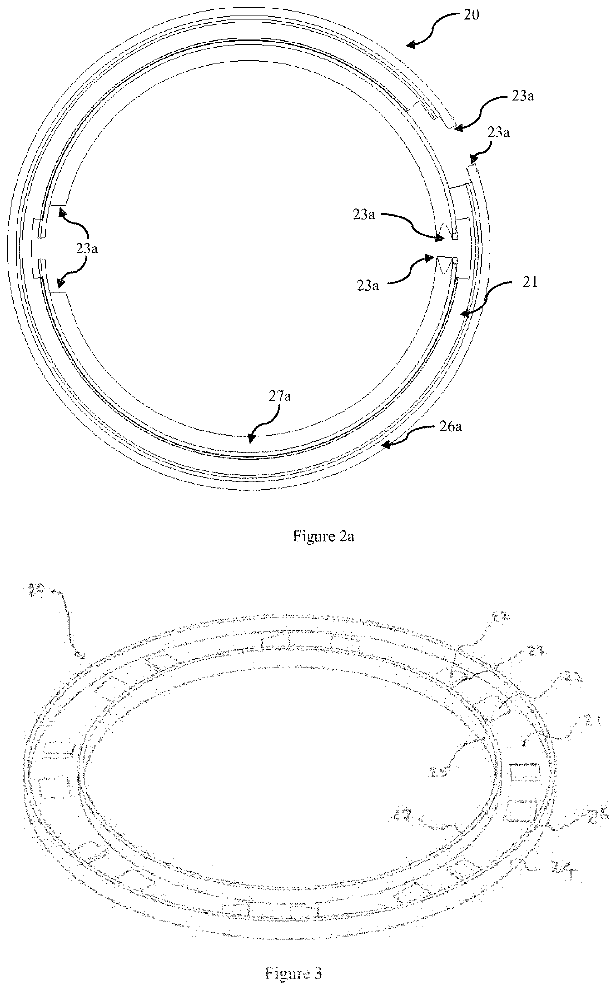 Medium distribution assembly and a vehicle design element including such an assembly