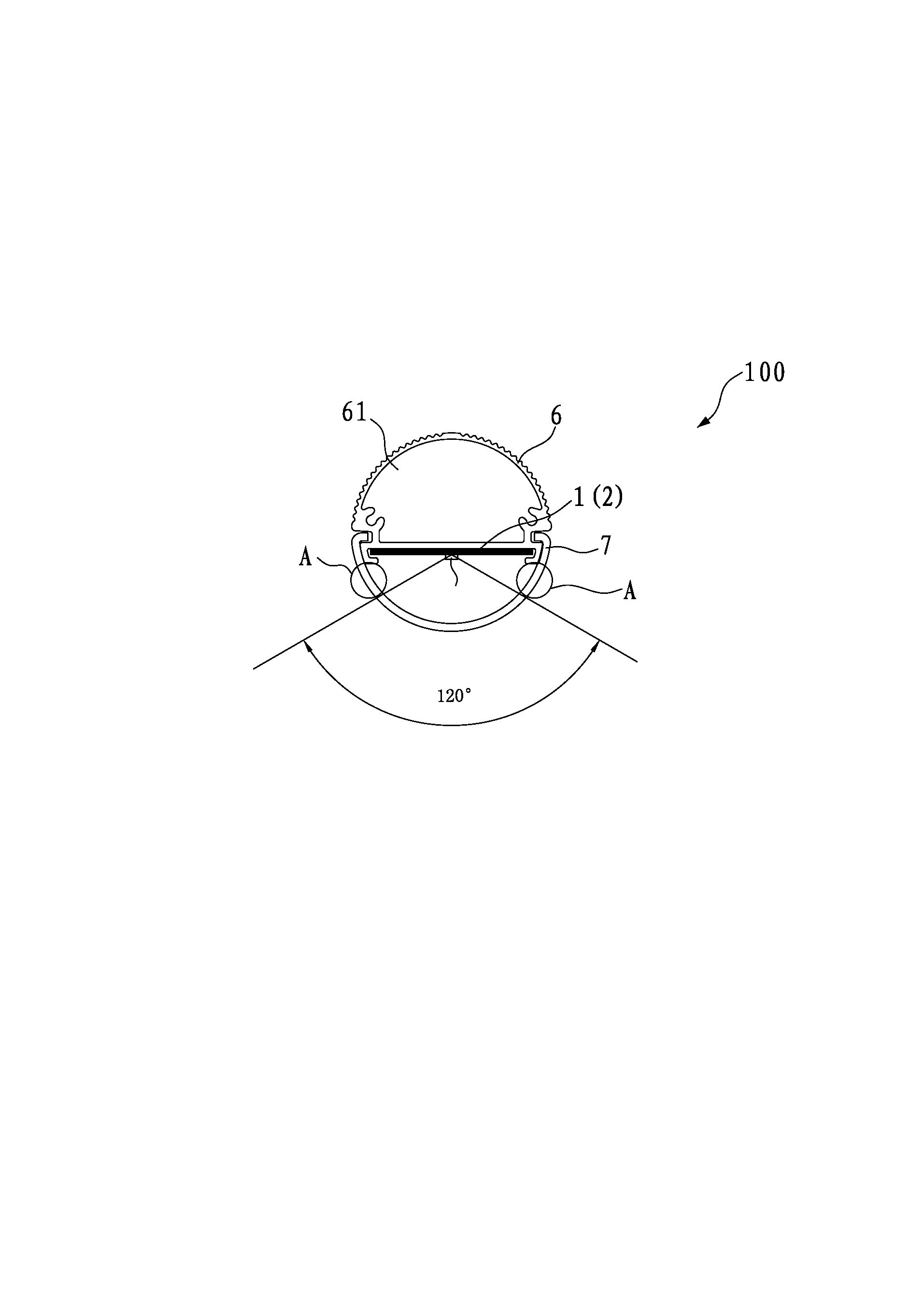 Improved structure for light emitting diode (LED) lamp tube