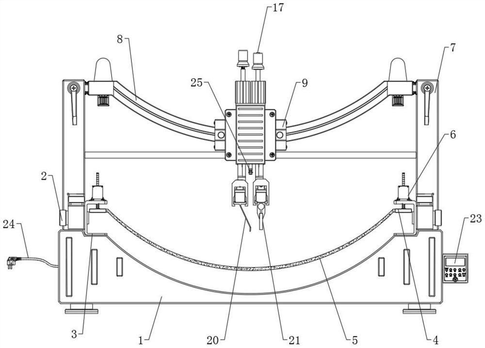 Silk-screen printing device and method for curved surface