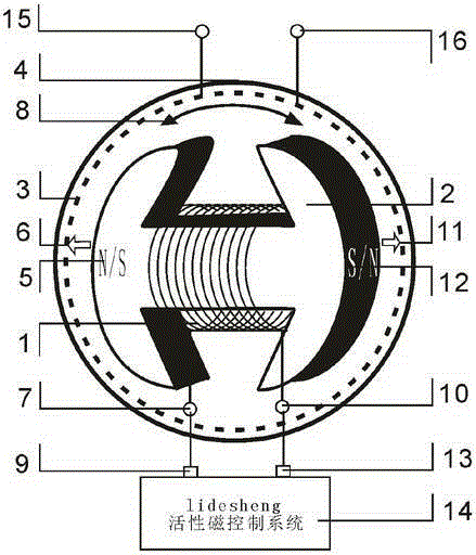 Internal-control pole-changing motor system