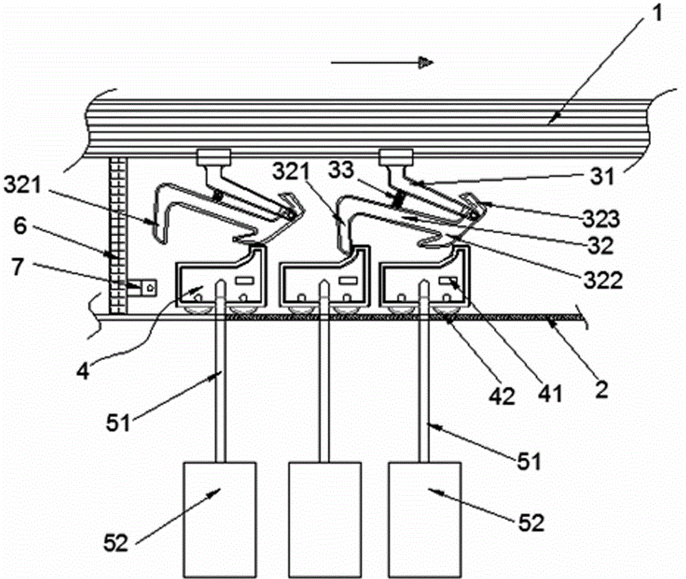 Suspended automatic storage equipment for warehousing