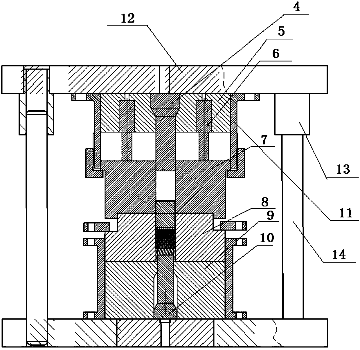 Cold forging extrusion concave die