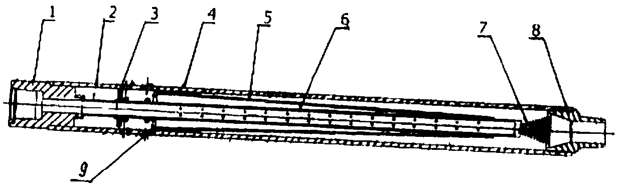 Efficient elastic filter screen vibration separation device and application method