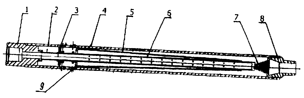 Efficient elastic filter screen vibration separation device and application method