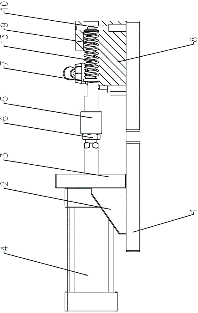 Pneumatic assembling tool for compression springs