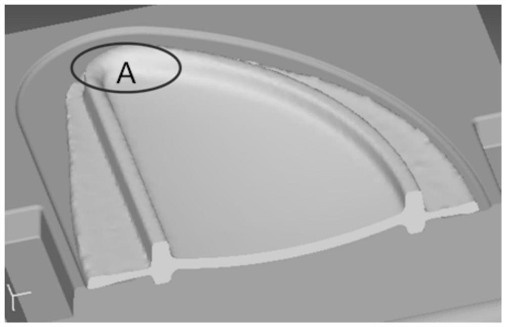 Precise hot forming method for metal forgings with nearly semi-elliptical thin web and large rib spacing