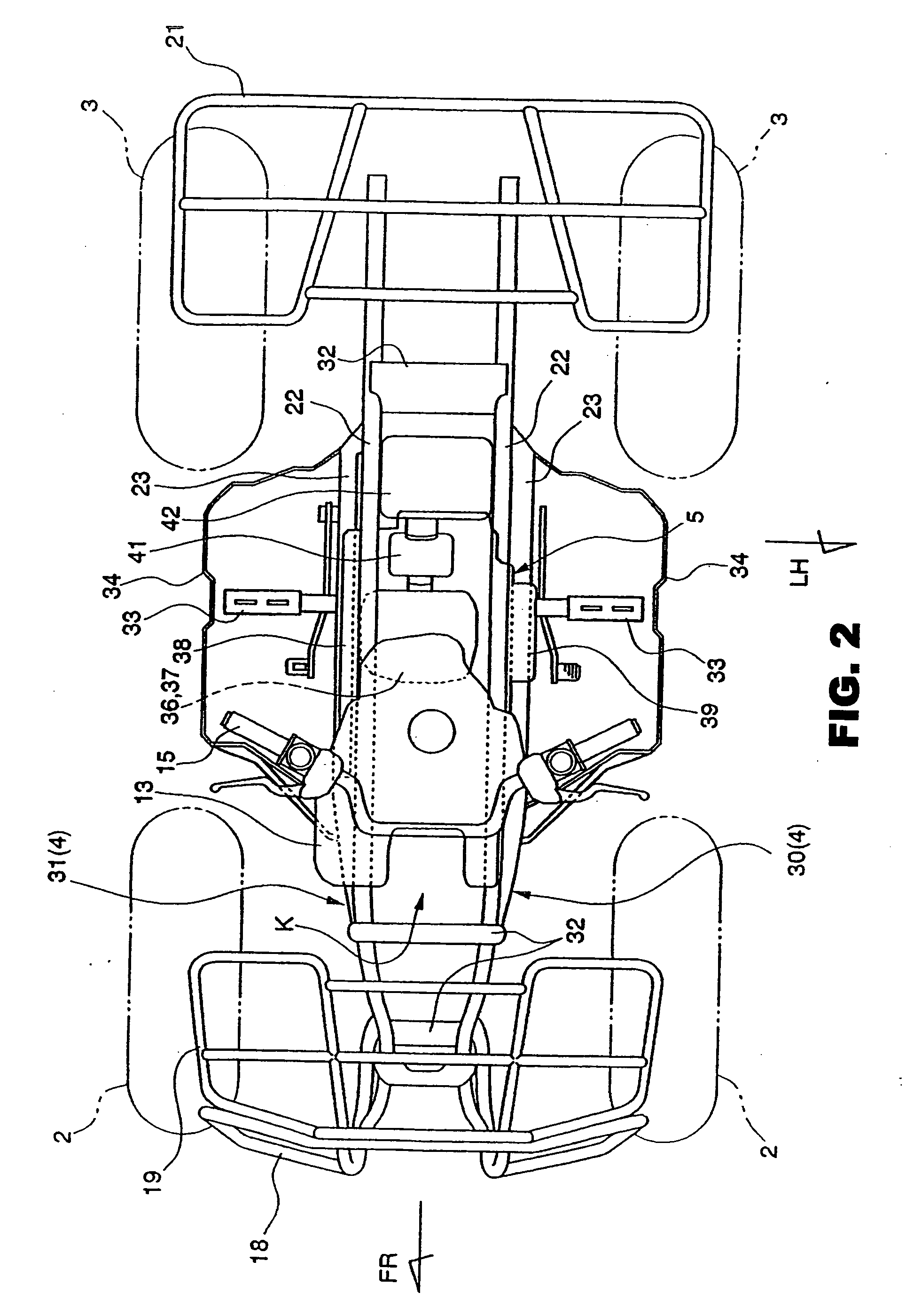 Fuel injection system for a saddle ride type four-wheel vehicle