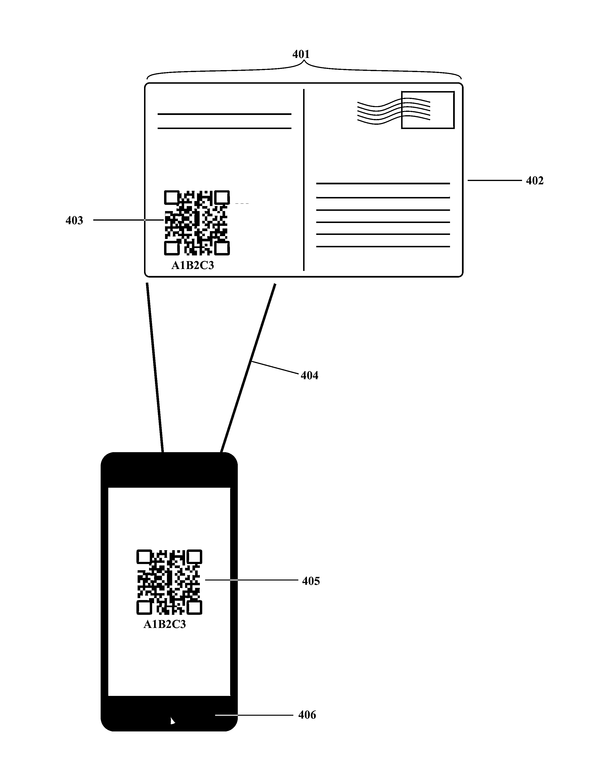 Display card with memory tag- hybrid multidimensional bar text code