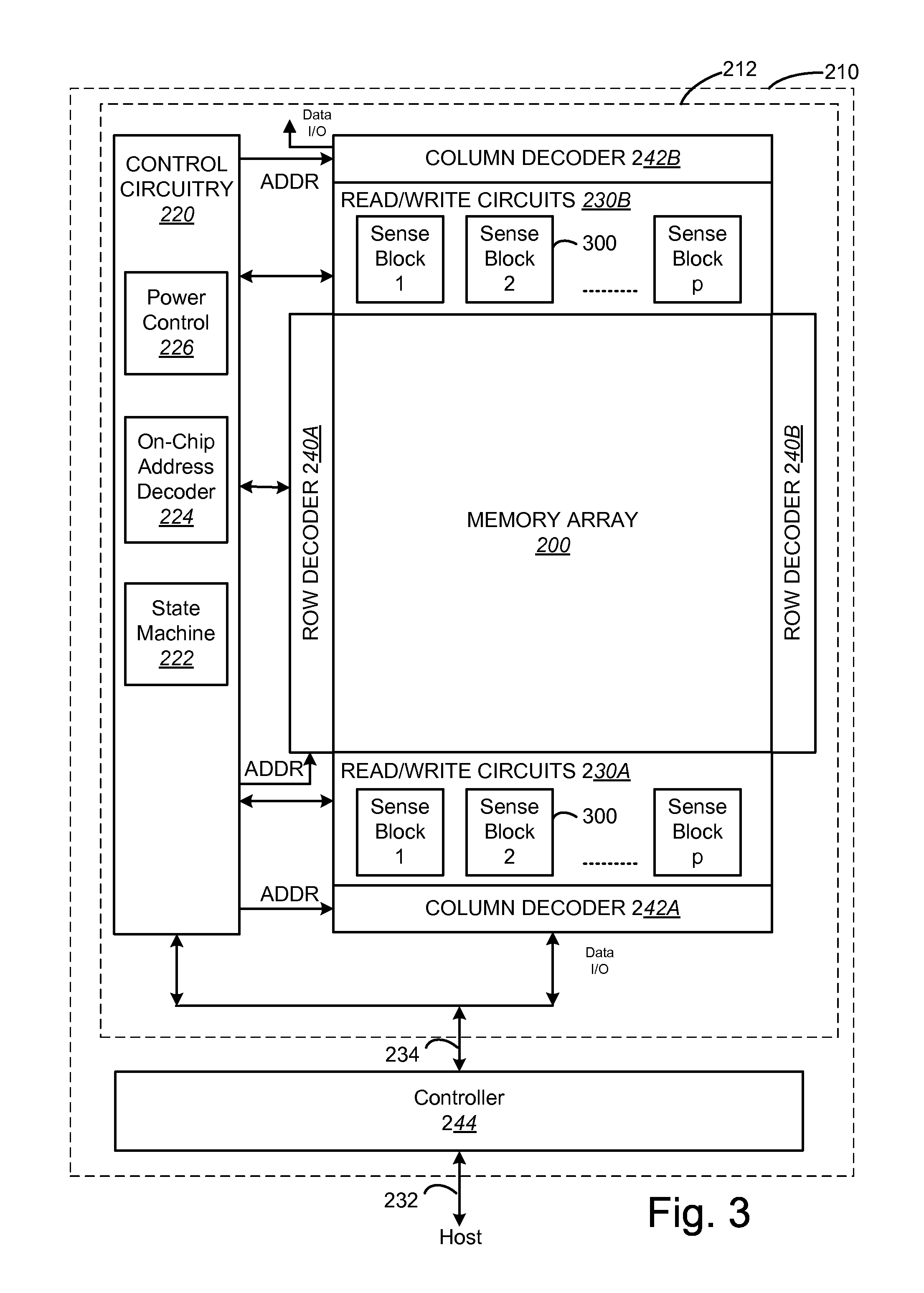 On chip dynamic read for non-volatile storage