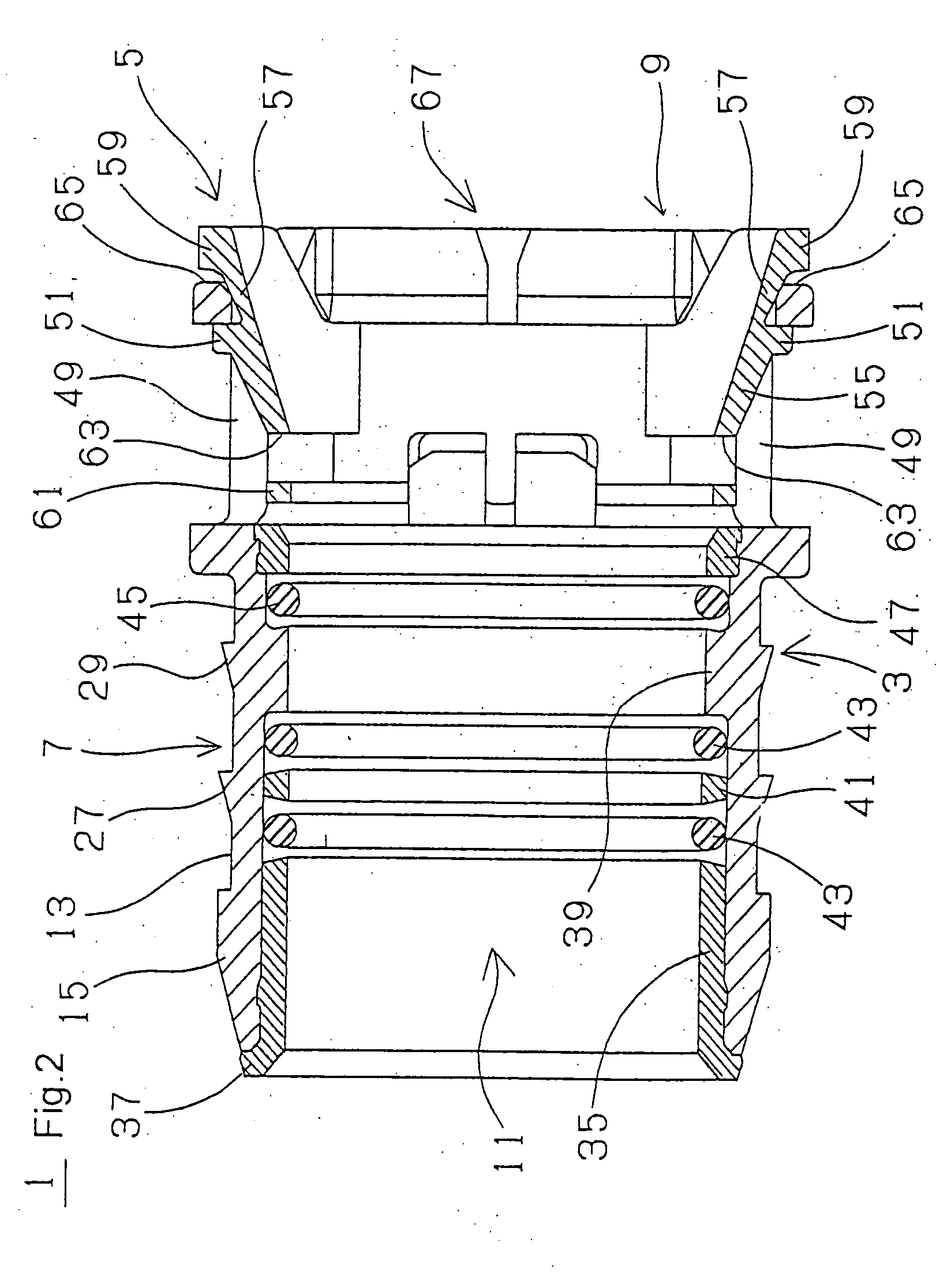 Connecting structure for a thermoplastic tube, integrated assembly and method