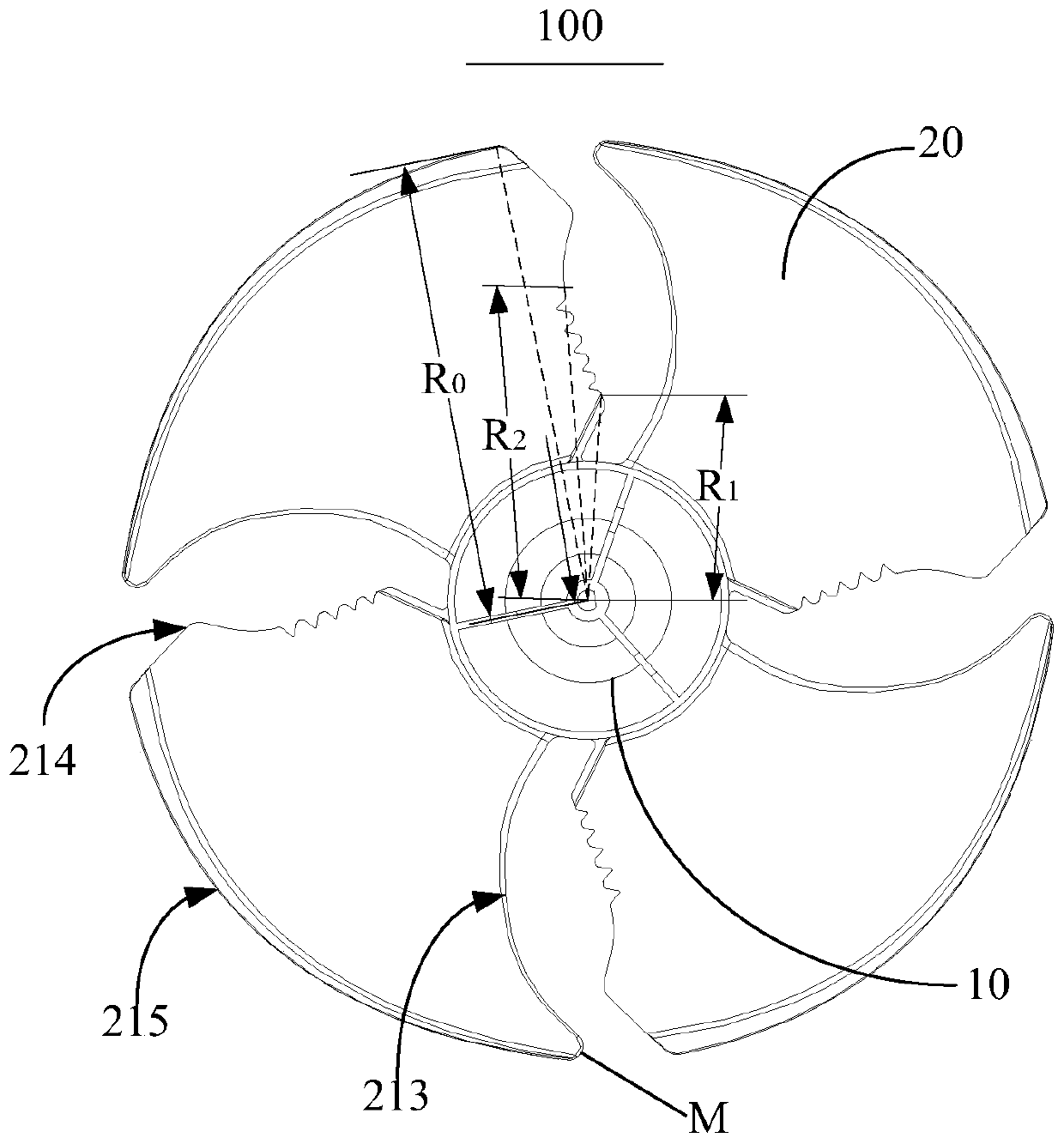 Axial flow fan blade and air conditioner outdoor unit