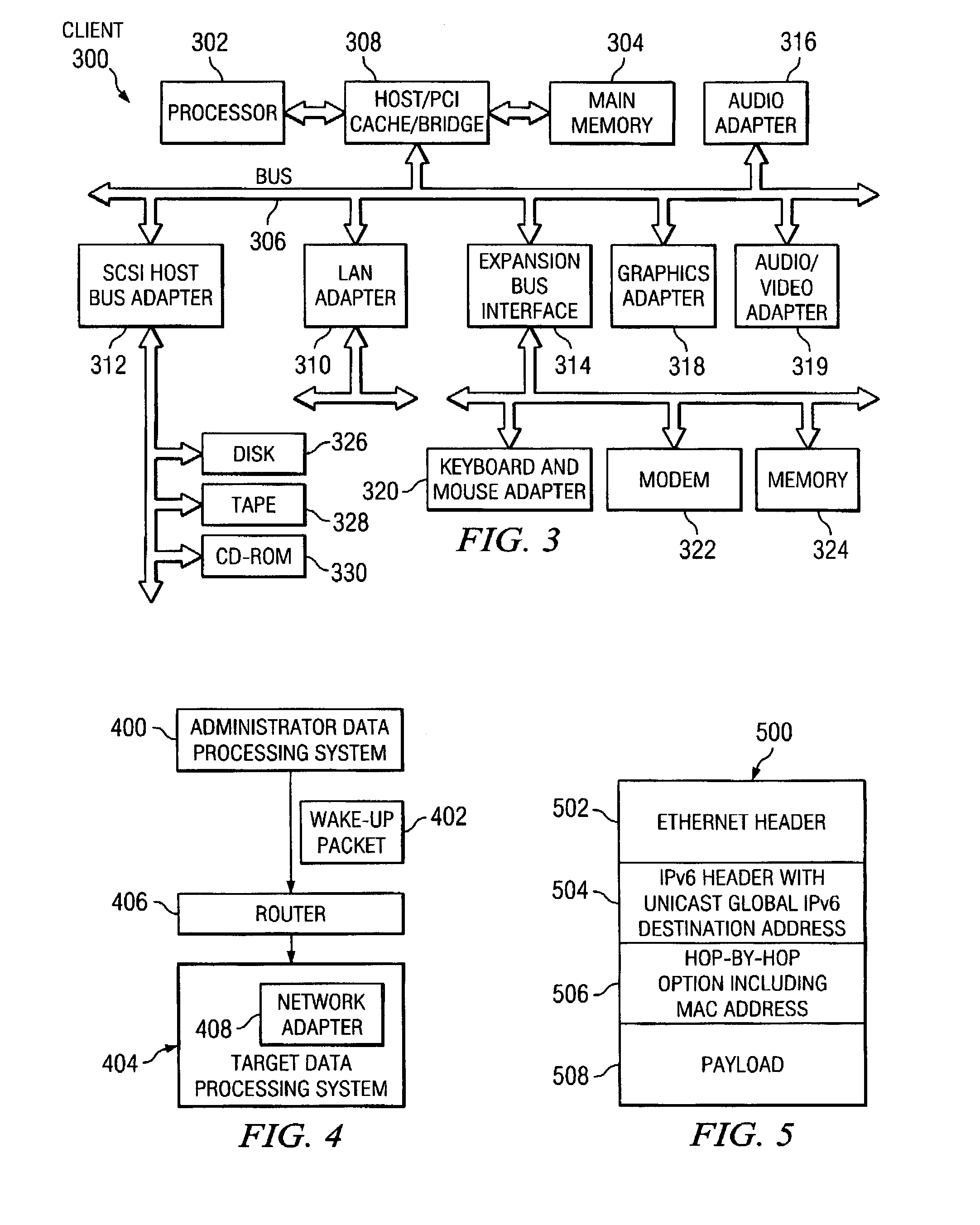 Method and apparatus for transmitting wake-up packets over a network data processing system