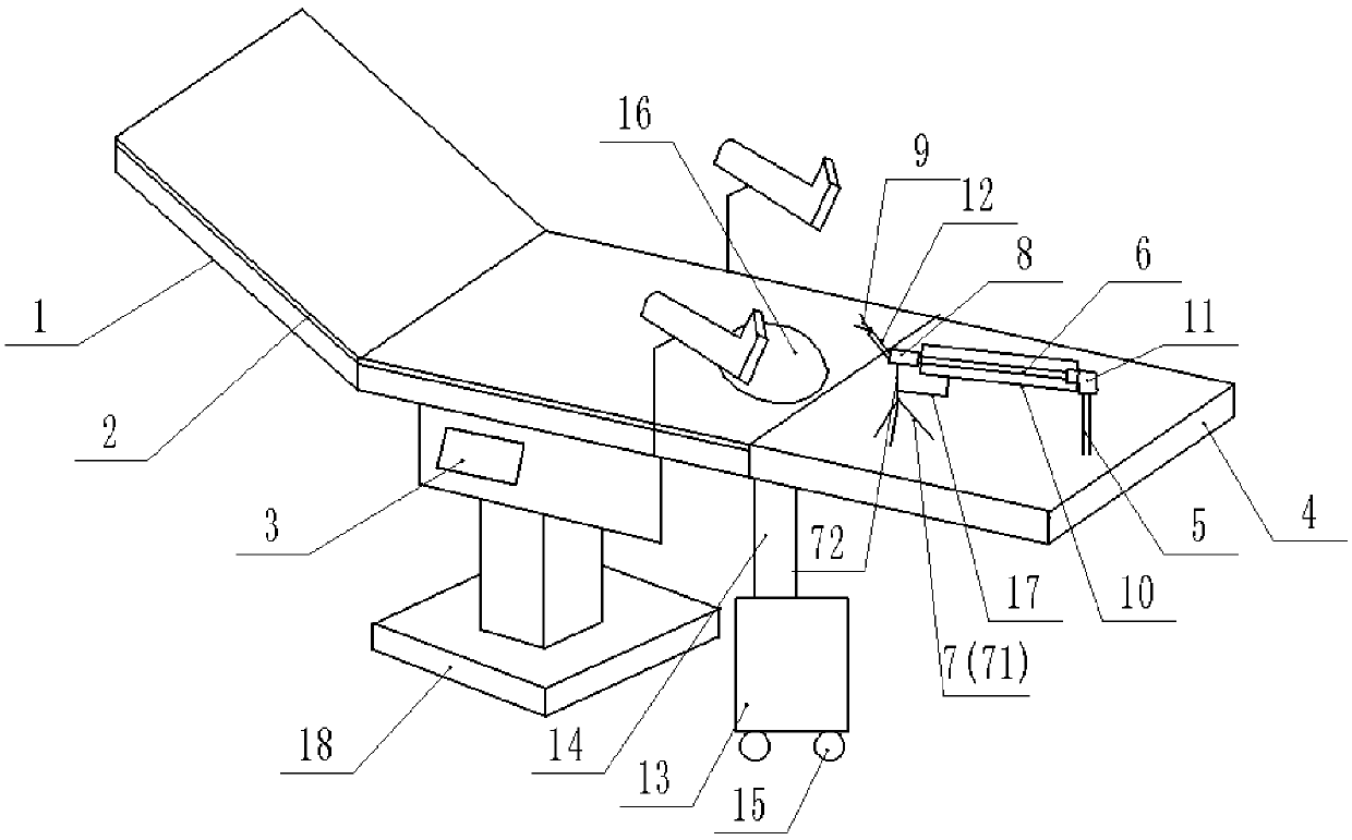 Novel multifunctional egg retrieval operating table for reproductive center