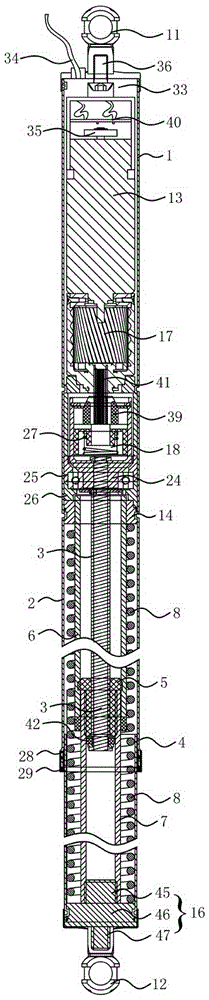 Linear type power operated tailgate supporting rod of car trunk