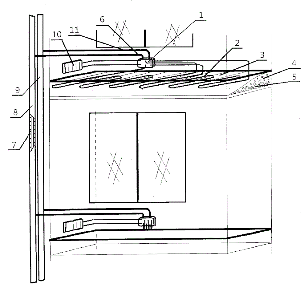 Concentrated indoor cold supply system for residential districts