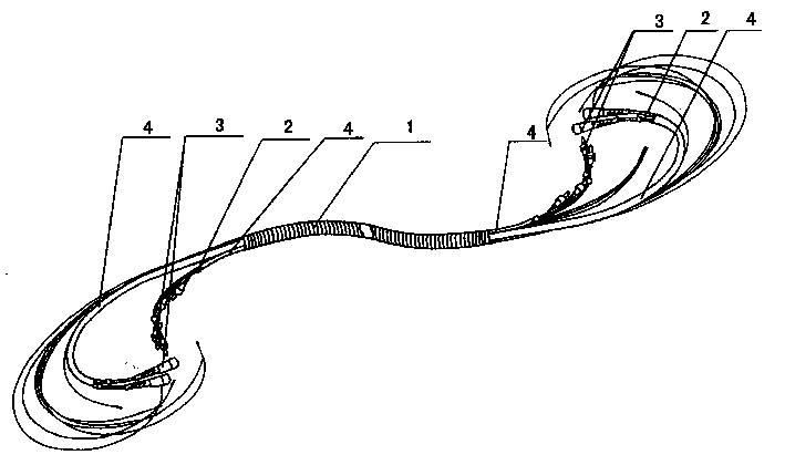 Photoelectric mixed line beam