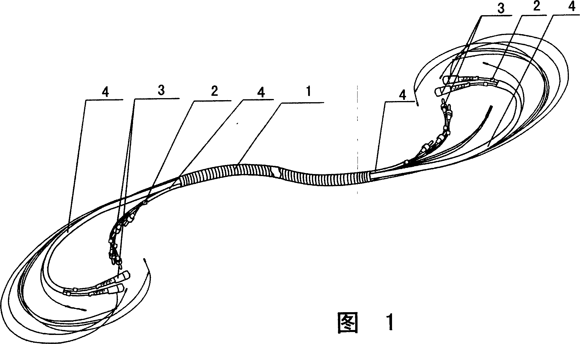 Photoelectric mixed line beam