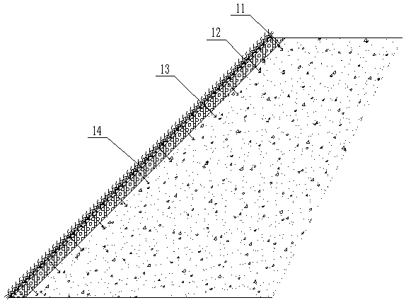 Hydro-fluctuation belt ecological repairing system and hydro-fluctuation belt bank slope greening protection method thereof