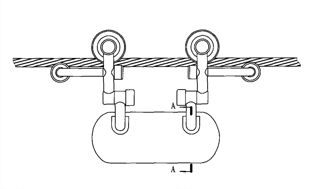 Lead obstacle-crossing robot walking device