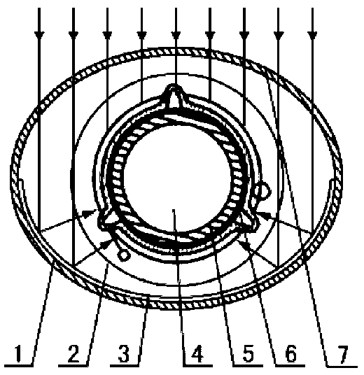 Solar vacuum energy exchange thermal-collecting tube